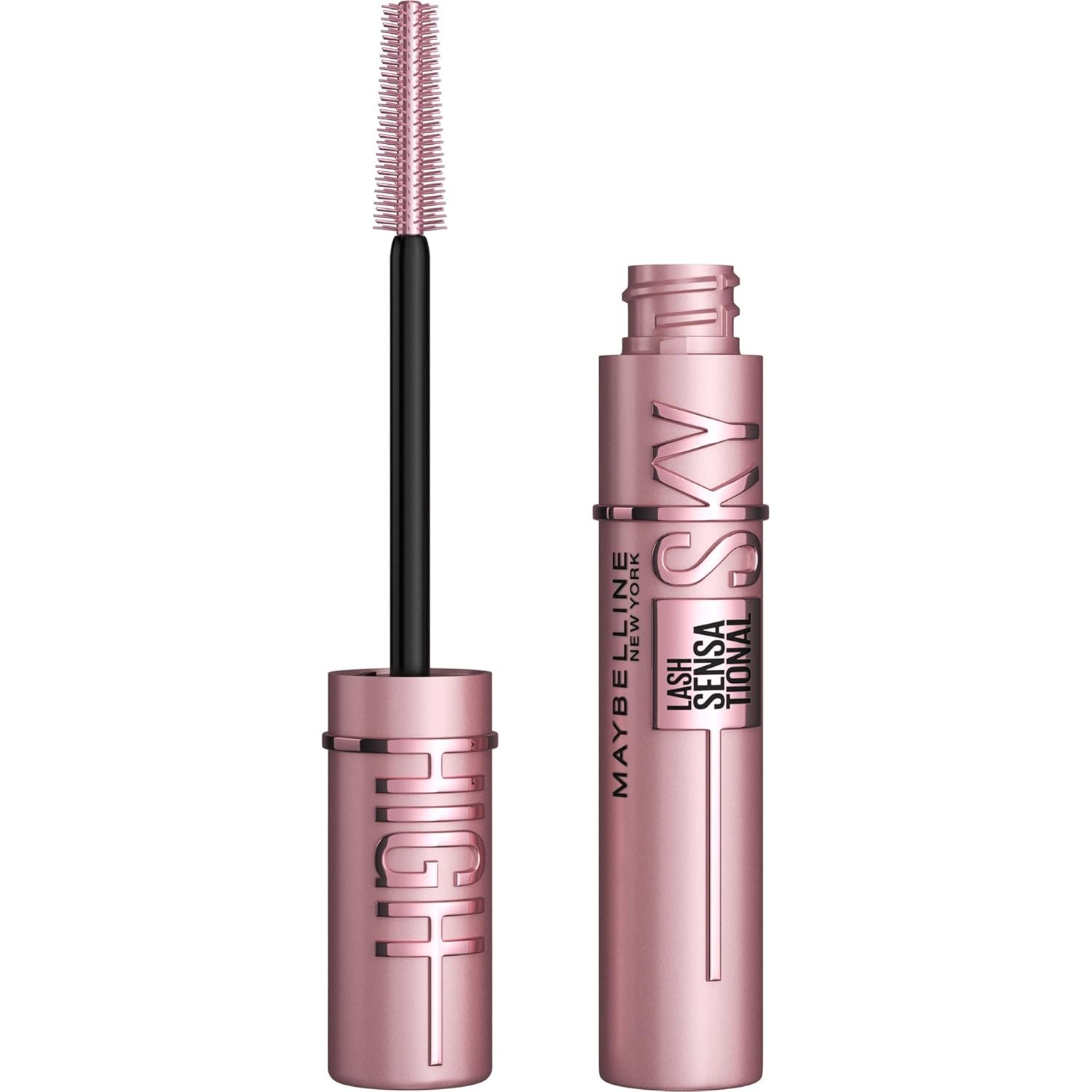 13 Maybelline Lash Sensational Sky High Washable Mascara Makeup, Volumizing, Lengthening, Defining, Curling, Multiplying, Buildable Formula, Blackest Black. - Image 1