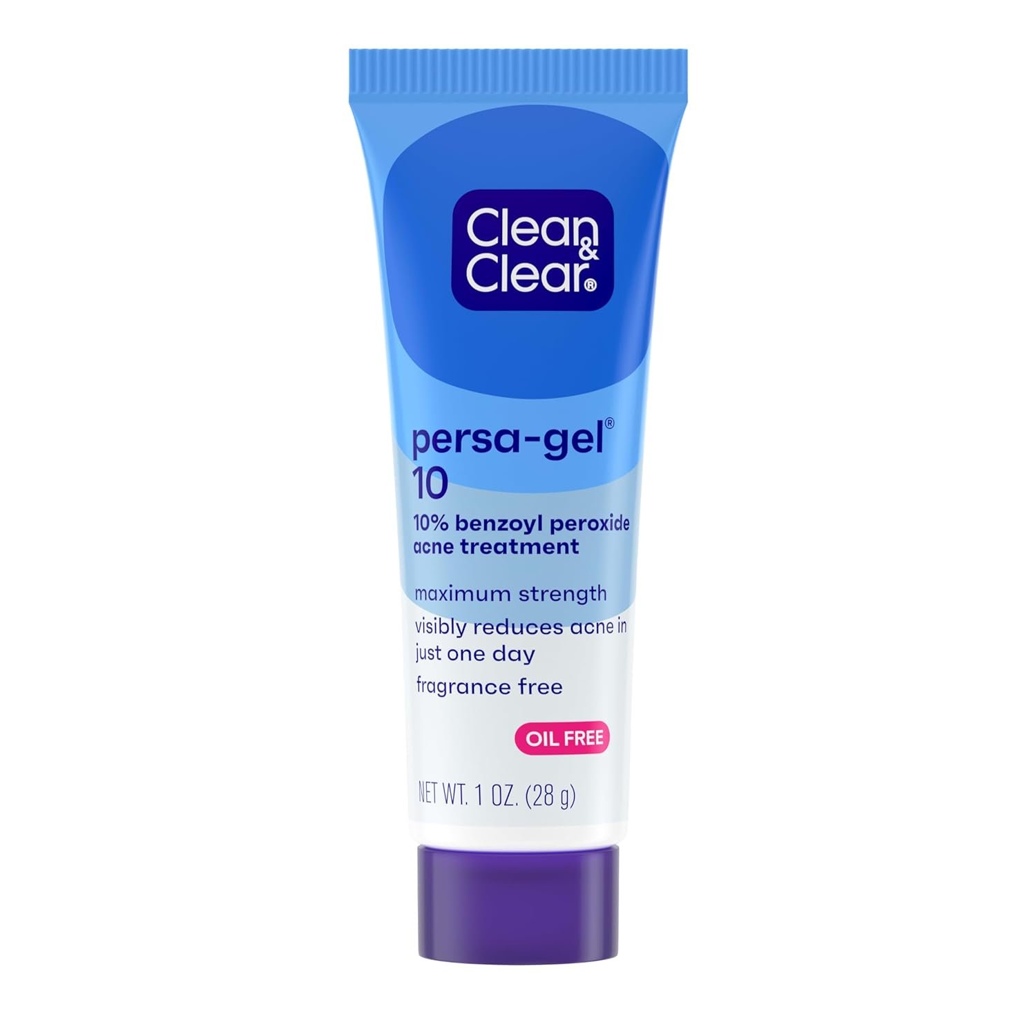 29 Clean & Clear Persa-Gel 10 Oil-Free Acne Spot Treatment with Maximum Strength 10% Benzoyl Peroxide, Topical Pimple Cream Visibly Reduces Acne in One Day, Fragrance-Free, 1 fl. oz - Image 1