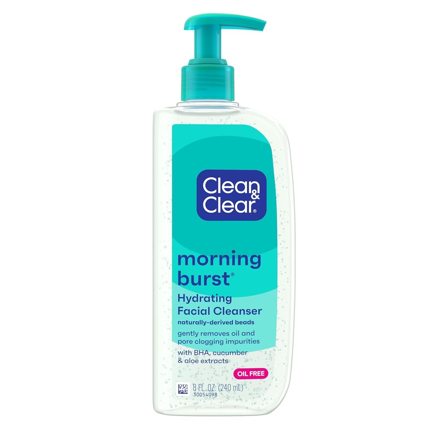 31 Clean & Clear Morning Burst Hydrating Facial Cleanser with BHA, Cucumber & Aloe Extracts, Refreshing Face Wash for Soft, Smooth & Clear Skin, 8 fl. oz - Image 1